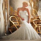 White Lace Wedding Dress Sexy Sweetheart Floor Length Long Mermaid Wedding Dresses