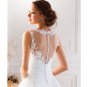 Sexy Long Train Backless Long White Lace Wedding Dress Style Sleeveless A-Line Wedding Gowns