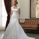 Wedding Dresses Sweetheart White A-Line Backless Romantic Long Sleeve Lace Wedding Dress