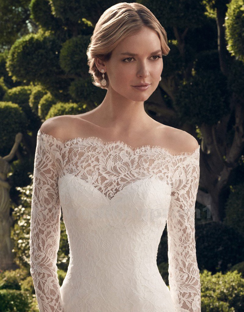 Lace Wedding Dress White Knee-Length Short Sheath Wedding Dress Women ...