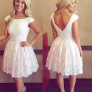 Short Prom Dress Lace Homecoming Dress Red Cheap Short Evening Dress