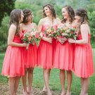 Short Bridesmaid Dress Cheap Chiffon Prom Dress A Line Party Homecoming Dressess