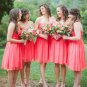 Short Bridesmaid Dress Cheap Chiffon Prom Dress A Line Party Homecoming Dressess