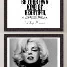 2 b&w Marilyn Monroe Original Pop Art Modern Print Poster wall decor room decor