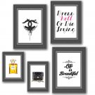 hoT pink Chanel modern print peace sign quote wall decor art girls room LOT 5