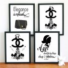 logo chanel prefume damask Abstract Pop Art print room wall quote mural decor A4