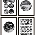 4 lots old Fornasetti vintage french Art Print living room wall decor design #5