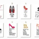 8 Chanel SHOE & BAG quote VTG Poster FINE Art Print wall decor room design A5
