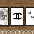 chanel Fashion Illustration wall hanging art print room decor modern wall art 6