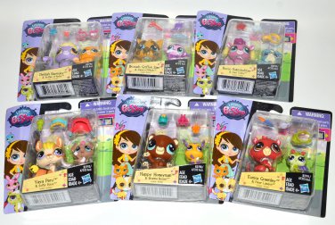 LPS Littlest Pet Shop Delilah Brussels Rocco Yaya Happy Eunice Lot of 6