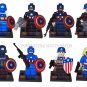 Building Blocks Toy Marvel Super Hero Figures Captain America 8pcs Minifigure