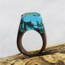 Underwater World Wood Resin Ring Women's Sizes 6-9-Endless August