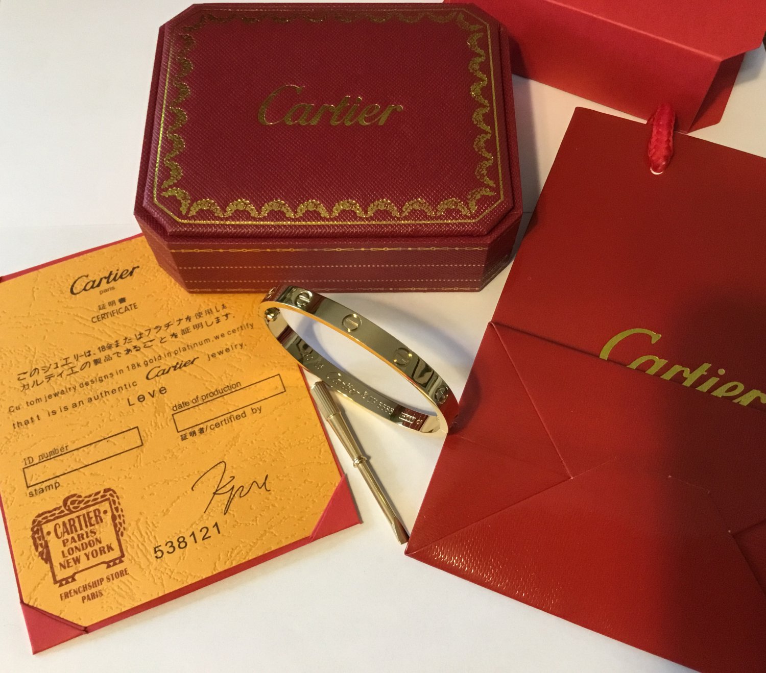 Cartier Love 18k Yellow Gold 