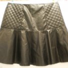 *New* I Heart Ronson Black Faux-Leather Quilted Skirt Sz 12 MSRP$40