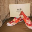 *New Authentic*Coach Kaycee Signature Print Slip-on Sneaker Coral Sz 7.5