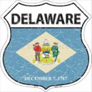 Delaware State Flag Highway Shield Aluminum Metal Sign