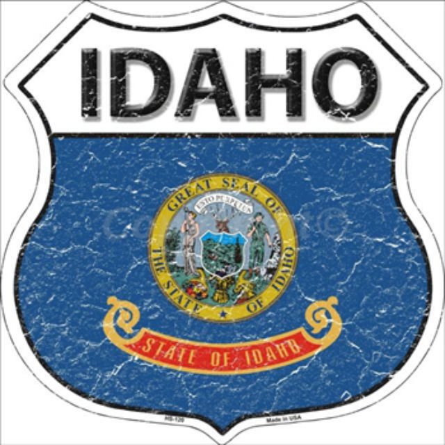 Idaho State Flag Highway Shield Aluminum Metal Sign