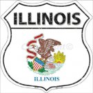 Illinois State Flag Highway Shield Aluminum Metal Sign