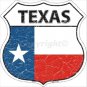 Texas State Flag Highway Shield Aluminum Metal Sign
