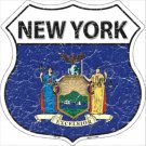 New York State Flag Highway Shield Aluminum Metal Sign