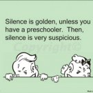 Silence Is Golden Funny eCard Metal Parking Sign