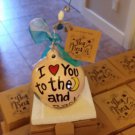 Glory Haus I Love You To The Moon and Back Porcelain Ball Ornament (Pink)