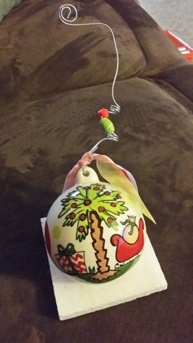 Glory Haus Palm Tree Sleigh Ball Ornament