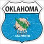 Oklahoma State Flag Highway Shield Aluminum Metal Sign
