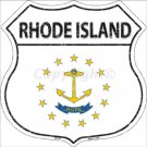 Rhode Island State Flag Highway Shield Aluminum Metal Sign