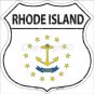 Rhode Island State Flag Highway Shield Aluminum Metal Sign