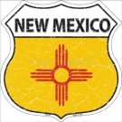New Mexico State Flag Highway Shield Aluminum Metal Sign