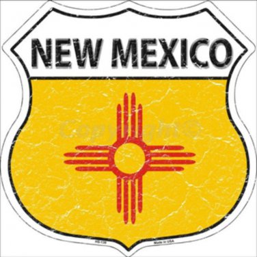 New Mexico State Flag Highway Shield Aluminum Metal Sign