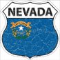 Nevada State Flag Highway Shield Aluminum Metal Sign