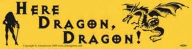 Here Dragon Dragon Bumper Sticker