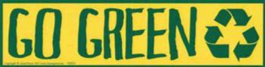Go Green Bumper Sticker