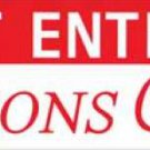 Do Not Enter Dragons Only Bumper Sticker