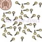 Small Tiny Mini Eye Pins Eyepins Hooks Eyelets Screw Threaded Bronze 8mm 50 100