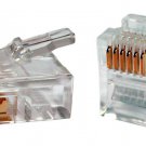 5 10 20 50 100 RJ12 6 Pin ADSL Telephone Cable End Connectors Plugs 6P6C RJ11