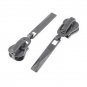 2 x 5mm Pull Tab Zipper Zip Slider Metal Fix Repair Kit Black Jacket Coat