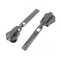 2 x 5mm Pull Tab Zipper Zip Slider Metal Fix Repair Kit Black Jacket Coat