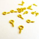 50 100 Small Tiny Mini Eye Pins Eyepins Bails Eyelets Screw Threaded Gold 10mm