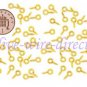 50 100 Small Tiny Mini Eye Pins Eyepins Bails Eyelets Screw Threaded Gold 10mm