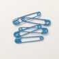 Small Baby Blue Metal Steel Mini Safety Pins 3cm 30mm