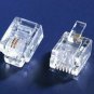 5 10 20 50 100 RJ12 2 Pin ADSL Telephone Cable End Connectors Plugs 6P2C RJ11