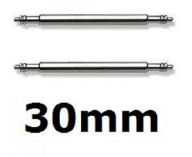2 Stainless Steel Watch Strap Spring Bars 30mm Pins Lugs Links