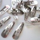 10 / 30 / 50 x 45mm Small Silver Non Slip Snap Clips Slides Hair Bows 1.5" Inch