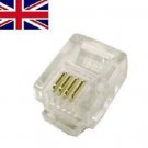 5 10 20 50 100 RJ11 4 Pin ADSL Telephone Cable End Connectors Plugs 6P4C