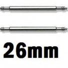 2 Stainless Steel Watch Strap Spring Bars 26mm Pins Lugs Links