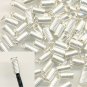 9 x 4mm Silver Plated Coil End Crimp Fasteners Necklace Connectors Tips