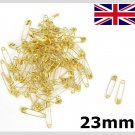 10 / 50 / 100 Small Tiny Gold Metal Steel Mini Safety Pins 2cm 23mm